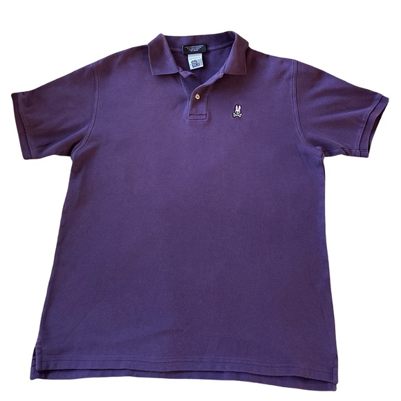 Psycho Bunny Classic Rich Purple Polo Golf Shirt 6/Large - Picture 1 of 6